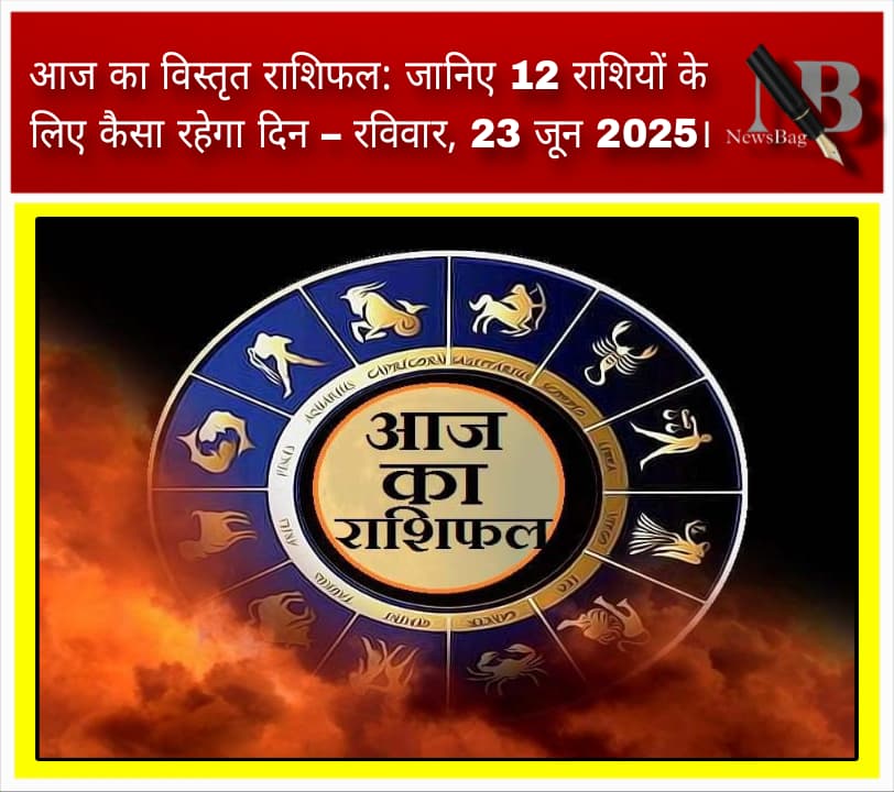 आज का विस्तृत राशिफल: जानिए 12 राशियों के लिए कैसा रहेगा दिन – रविवार, 22 जून 2025।