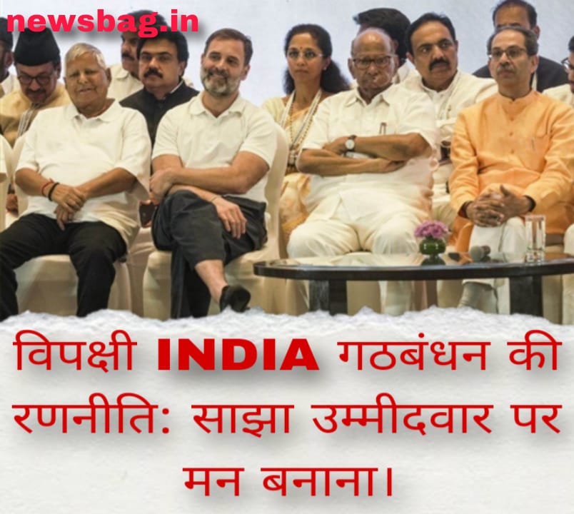 विपक्षी INDIA गठबंधन की रणनीति: साझा उम्मीदवार पर मन बनाना।